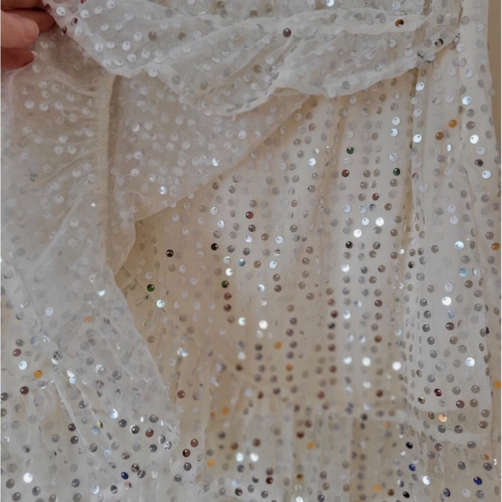 Lauren Conrad Sequin White Skirt NWOT - Picture 11 of 11